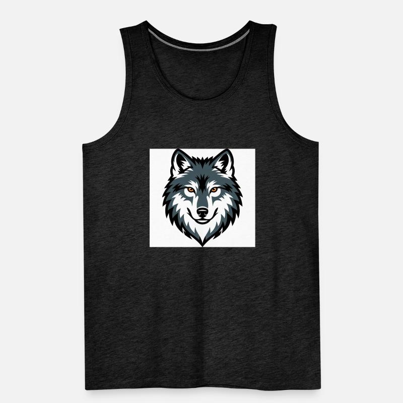 Wolf Graphic Emblem Männer Premium Bio Tank Top