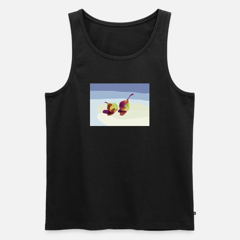 Abstrakte Birnen am Strand - Männer Premium Bio Tank Top - Schwarz