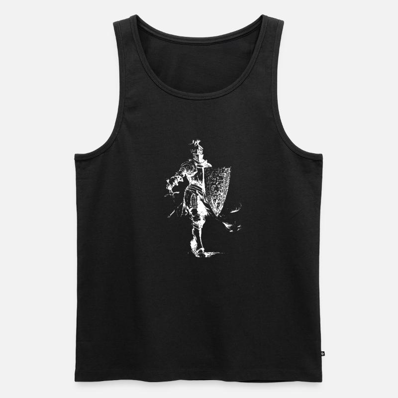 Ritterwappen - Männer Premium Bio Tank Top - Schwarz