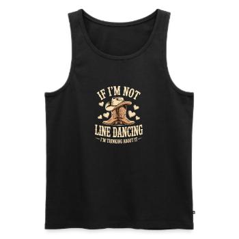 Line Dance Line Dancer Line Dancing Gifts - Men's Premium Organic Tank Top - black - Front - AI Model Male 178 light (178cm)