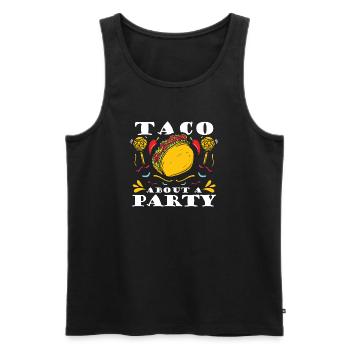 Taco About a Party Tacos - Men's Premium Organic Tank Top - black - Front - Michal (187cm)