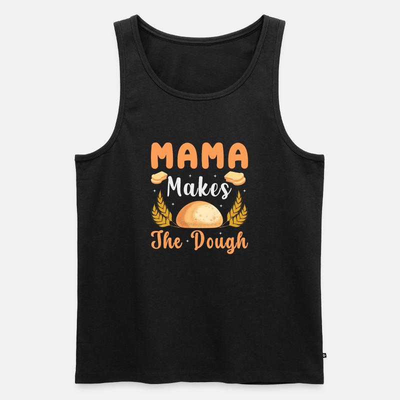 Mama Backt Den Teig - Männer Premium Bio Tank Top - Schwarz