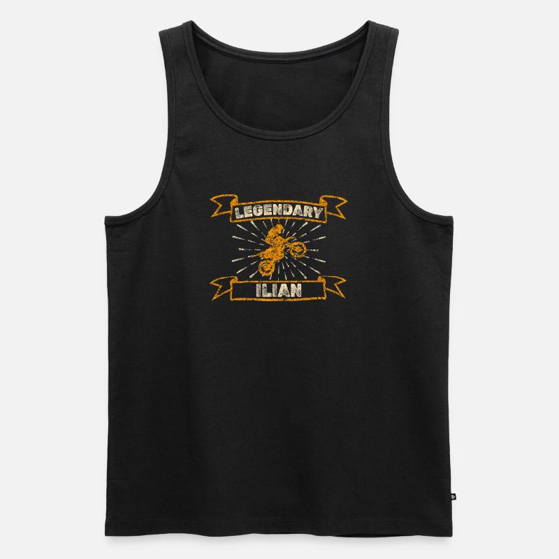 Ilian als Biker - Männer Premium Bio Tank Top - Schwarz
