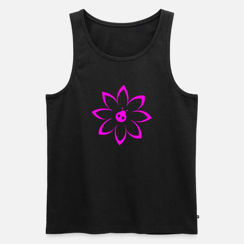 Blume - Männer Premium Bio Tank Top - Schwarz