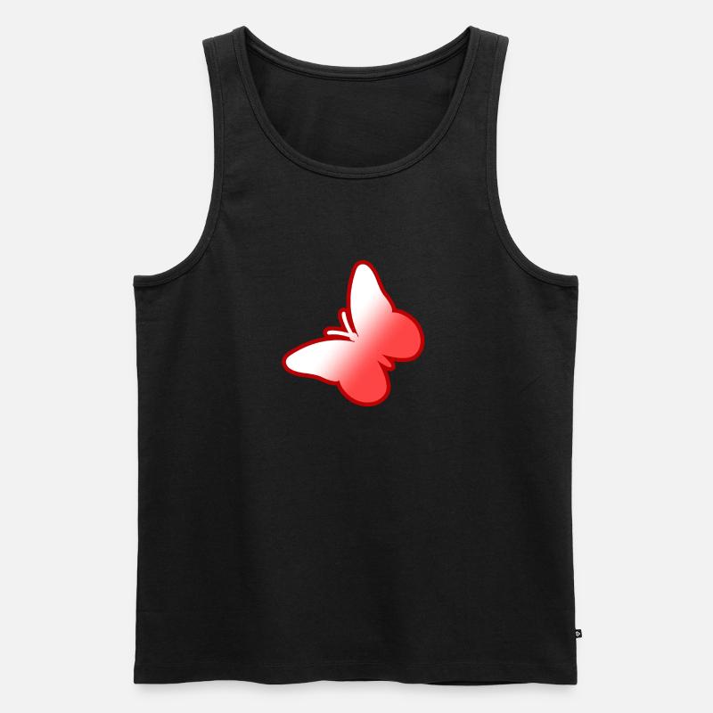 Schmetterling - Männer Premium Bio Tank Top - Schwarz
