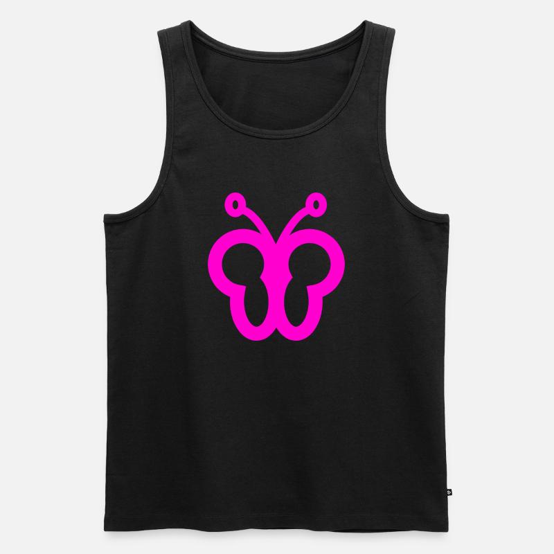 Schmetterling - Männer Premium Bio Tank Top - Schwarz