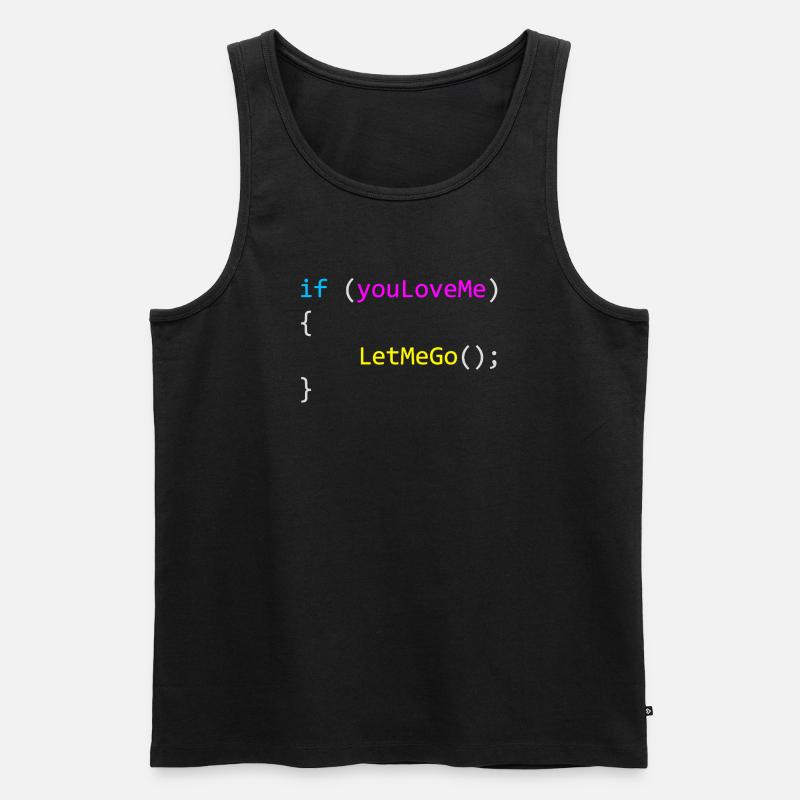 if (youLoveMe) { LetMeGo(); } C# Code - Männer Premium Bio Tank Top - Schwarz