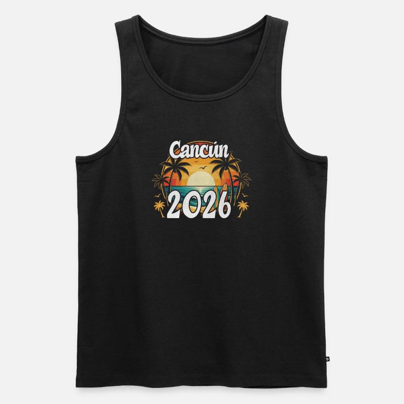 Cancun 2026 - Männer Premium Bio Tank Top - Schwarz