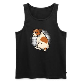 Jack Russel terrier Jack russel Besitzer Jacky - Männer Premium Bio Tank Top - Schwarz - Vorne - AI Model Male 178 light (178cm)