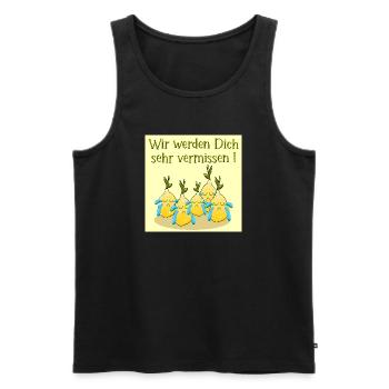 Abschied Team Zitronen - Männer Premium Bio Tank Top - Schwarz - Vorne - Michal (187cm)
