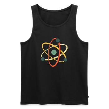 Cool Atom Art Biology Physics Chemistry Teacher  - Männer Premium Bio Tank Top - Schwarz - Vorne - AI Model Male 178 light (178cm)