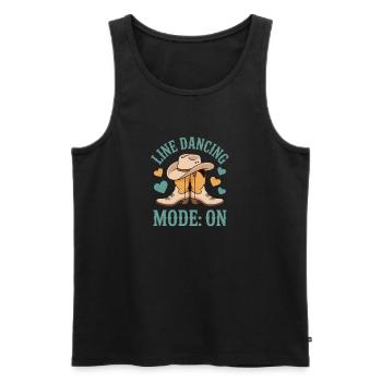 Line Dancing Line Dance Line Dancer Gifts - Men's Premium Organic Tank Top - black - Front - AI Model Male 178 light (178cm)