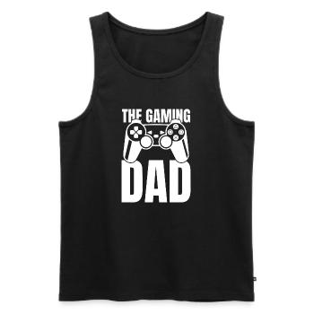 The Gaming Dad Controller - Men's Premium Organic Tank Top - black - Front - Michal (187cm)