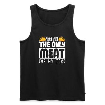 TU ES LA SEULE VIANDE POUR MON TACO - Débardeur bio Premium Homme - noir - Devant - Michal (187cm)
