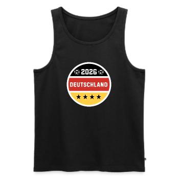 T-Shirt für einen Deutschen Fan - Männer Premium Bio Tank Top - Schwarz - Vorne - Michal (187cm)