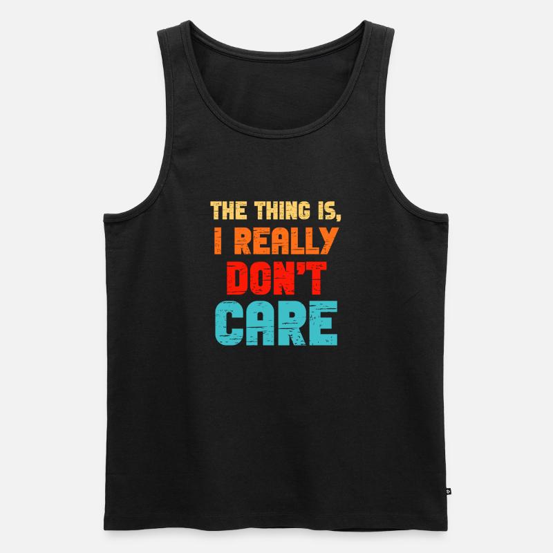 Ist mir wirklich egal. - Männer Premium Bio Tank Top - Schwarz
