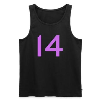 14 - Männer Premium Bio Tank Top - Schwarz - Vorne - AI Model Male 178 light (178cm)