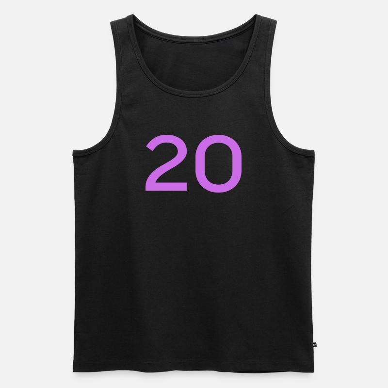 20 - Männer Premium Bio Tank Top - Schwarz