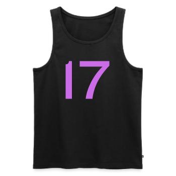 17 - Männer Premium Bio Tank Top - Schwarz - Vorne - AI Model Male 178 light (178cm)