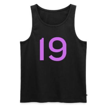 19 - Men's Premium Organic Tank Top - black - Front - Michal (187cm)