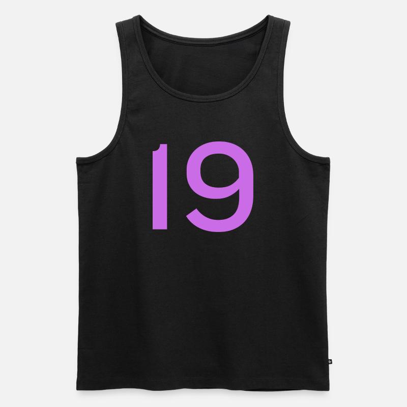19 - Männer Premium Bio Tank Top - Schwarz