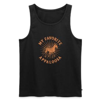 Hobby Horse Rider Appaloosa English Riding Horse - Männer Premium Bio Tank Top - Schwarz - Vorne - AI Model Male 178 light (178cm)