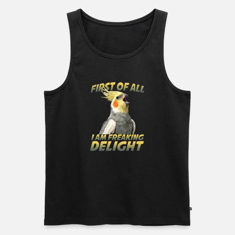 Humour de calopsitte Oiseau Calopsitte Perroquet - Débardeur bio Premium Homme - noir