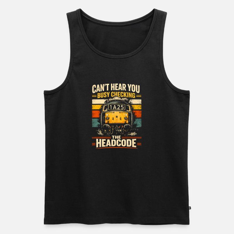 Hear Nothing: Headcode | Trainspotting - Men's Premium Organic Tank Top - black
