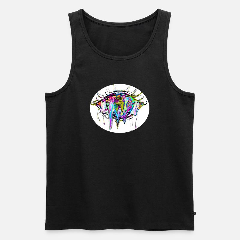 Farbauge - Männer Premium Bio Tank Top - Schwarz