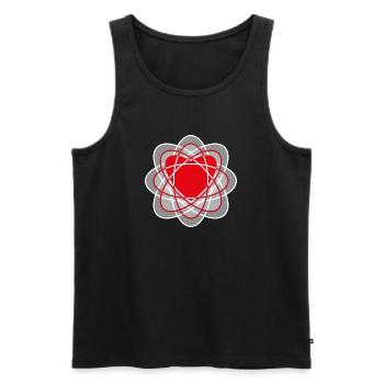 Heart Love Love Red Mandala Decoration Symbol Wedding - Men's Premium Organic Tank Top - black - Front - AI Model Male 178 light (178cm)