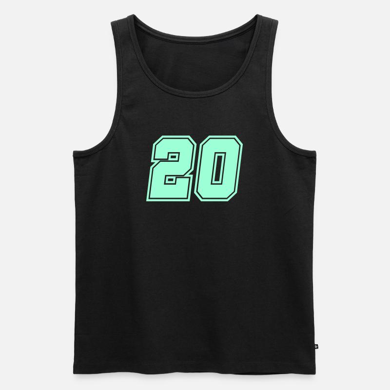 20- - Männer Premium Bio Tank Top - Schwarz
