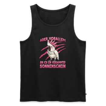 Cockatoo Kakadu australischer Papagei Vogelhalter  - Männer Premium Bio Tank Top - Schwarz - Vorne - Michal (187cm)
