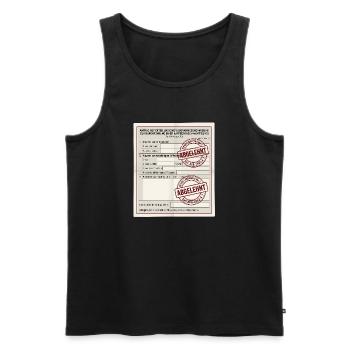 Antrag auf Kaffeepause - Männer Premium Bio Tank Top - Schwarz - Vorne - AI Model Male 178 light (178cm)