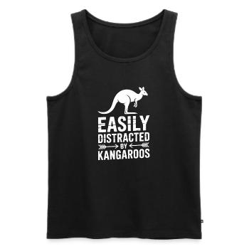 Kangaroos Sayings Kangaroo Funny Kangaroos Gift - Men's Premium Organic Tank Top - black - Front - AI Model Male 178 light (178cm)