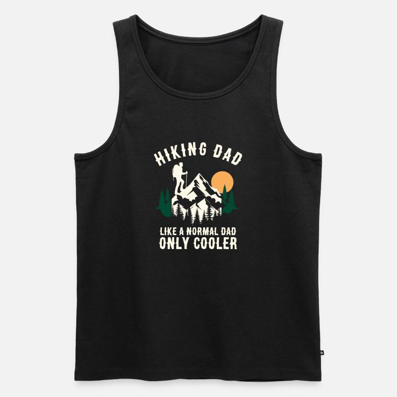 Cooler Wanderpapa - Männer Premium Bio Tank Top - Schwarz