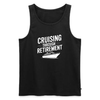 Kreuzfahrt durch den Ruhestand - Männer Premium Bio Tank Top - Schwarz - Vorne - AI Model Male 178 light (178cm)