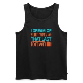 Dream of summer forever - Männer Premium Bio Tank Top - Schwarz - Vorne - AI Model Male 178 light (178cm)