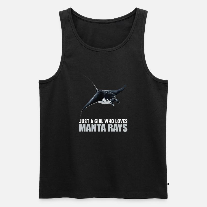 Rochen Mantarochen - Männer Premium Bio Tank Top - Schwarz