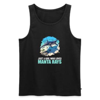 Rays Manta Rays - Men's Premium Organic Tank Top - black - Front - Michal (187cm)