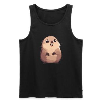 Marmottes Marmotte - Débardeur bio Premium Homme - noir - Devant - Michal (187cm)