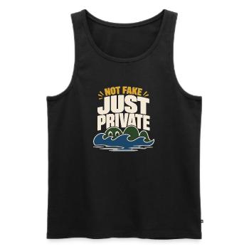Loch Ness Monster Nessie Loch Ness Cryptid - Men's Premium Organic Tank Top - black - Front - AI Model Male 178 light (178cm)