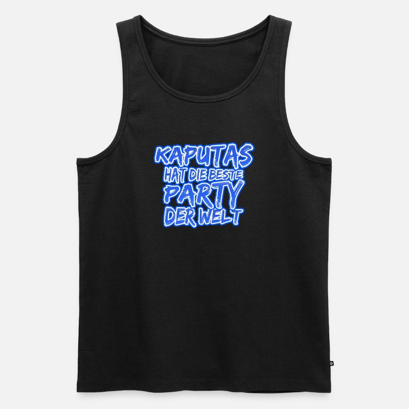 Urlaub Kaputas - Männer Premium Bio Tank Top - Schwarz