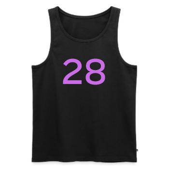 28 - Men's Premium Organic Tank Top - black - Front - Michal (187cm)