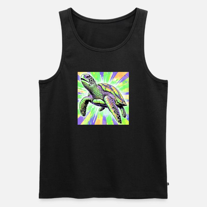 Schildkröte - Männer Premium Bio Tank Top - Schwarz
