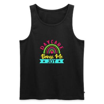 Maître de maternelle m’apporte de la joie Maître de maternelle - Débardeur bio Premium Homme - noir - Devant - Michal (187cm)