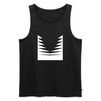 Triangles Pattern design - Men's Premium Organic Tank Top - black - Front - AI Model Male 178 light (178cm)