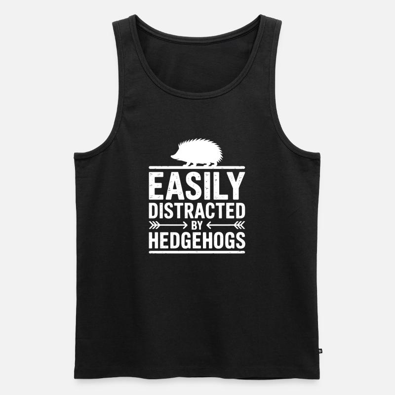 Igel Sprüche Igel Lustiges Igel Geschenk - Männer Premium Bio Tank Top - Schwarz