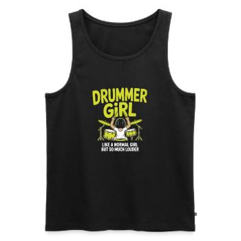 Drummer_Girl_Neu_6 - Men's Premium Organic Tank Top - black - Front - Michal (187cm)