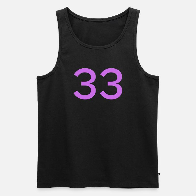 33 - Männer Premium Bio Tank Top - Schwarz