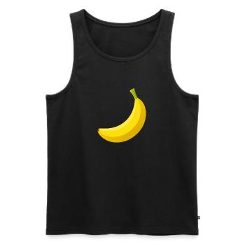 banane - Débardeur bio Premium Homme - noir - Devant - AI Model Male 178 light (178cm)